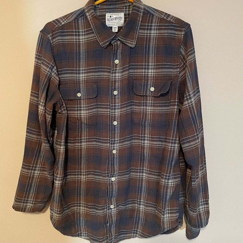 Lucky Brand Men’s M Plaid Shirt